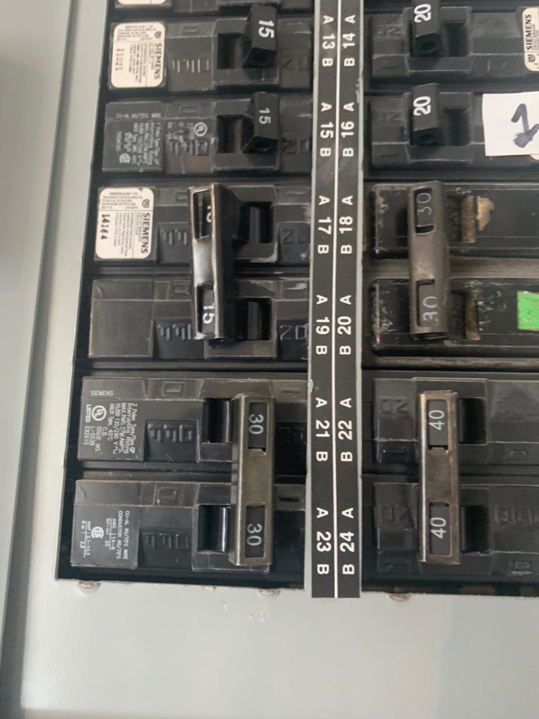 Disjoncteurs dans un panneau électrique